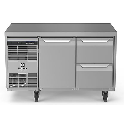 Digital Undercounter ecostore HP Premium Refrigerated Counter – 290lt, 1-Door, 2-Drawer, UK Plug
