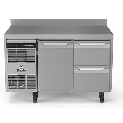 Digital Undercounter ecostore HP Premium Refrigerated Counter – 290lt, 1-Door, 2-Drawer, Upstand, UK Plug