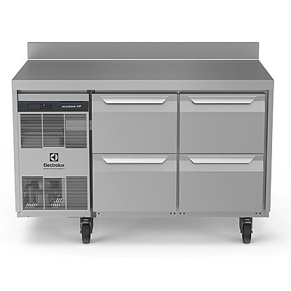 Digital Undercounter ecostore HP Premium Refrigerated Counter – 290lt, 4×1/2 Drawers, Upstand, UK Plug