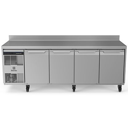 Digital Undercounter ecostore HP Premium Refrigerated Counter – 590lt, 4-Door, Upstand, UK Plug