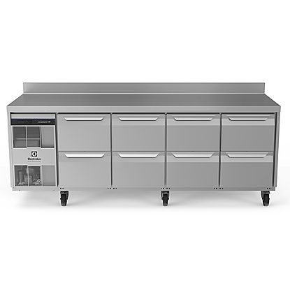 Digital Undercounter ecostore HP Premium Refrigerated Counter – 590lt, 8×1/2 Drawers, Upstand, UK Plug