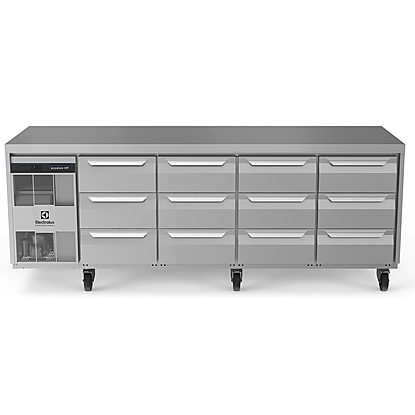 Digital Undercounter ecostore HP Premium Refrigerated Counter – 590lt, 12×1/3 Drawers, UK Plug