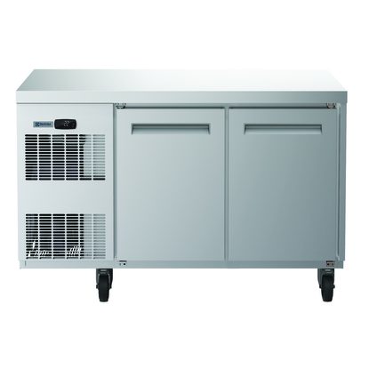 Digital Undercounter Freezer Counter – 2 Door (R290) with wheels and UK plug
