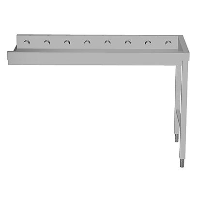 Handling System for Dishwasher Short roller conveyors with end plate
