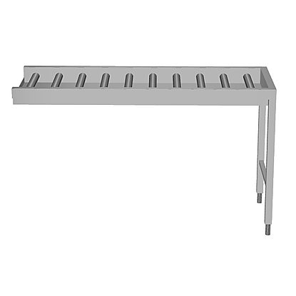 Handling System for Dishwasher Conveyor, long rollers with end plate