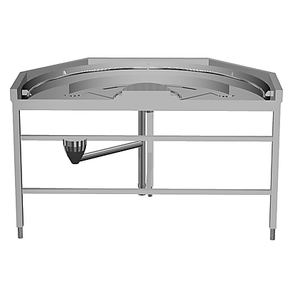 Handling System for Rack Type Unloading Dishwshing Driven 180° Curve – Counterclockwise direction