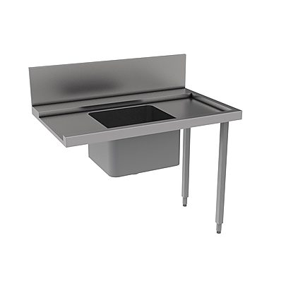 Handling System for Hood type Pre-wash Table with 500×400 Bowl and Strainer Right to Left, 1200mm