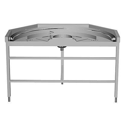 Handling System for Rack Type Loading Dishwshing Driven 180° Curve – Counterclockwise direction
