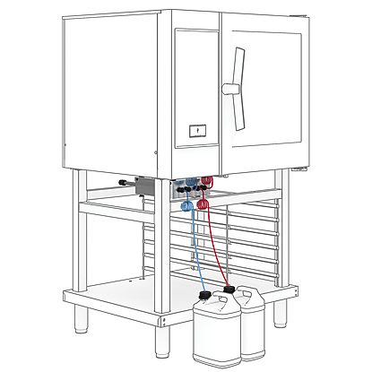 Cooking accessories External connection kit for detergent and rinse aid