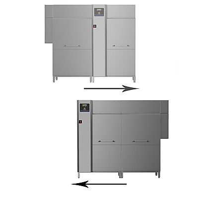 Warewashing green&clean dual rinse rack type dishwasher, 250racks/hour, electric, 50Hz