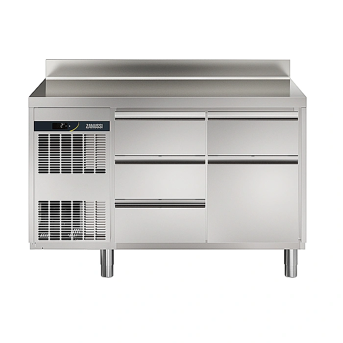 NPT Active HP<br>Tavolo refrigerato, 290 lt, 1 porta, 1/3+2/3 cassetto, -2+10°C, con alzatina