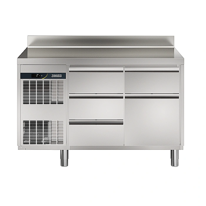 NPT Active HP<br>Tavolo refrigerato, 290 lt, 1 porta, 1/3+2/3 cassetto, -2+10°C, con alzatina
