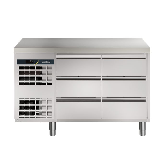 NPT Active HP<br>Tavolo refrigerato 290 lt, 6x1/3 cassetti, -2+10°C