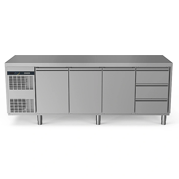 NPT Active HP<br>Tavolo refrigerato 590 lt, 3 porte e 3x1/3 cassetti, -2+10°C