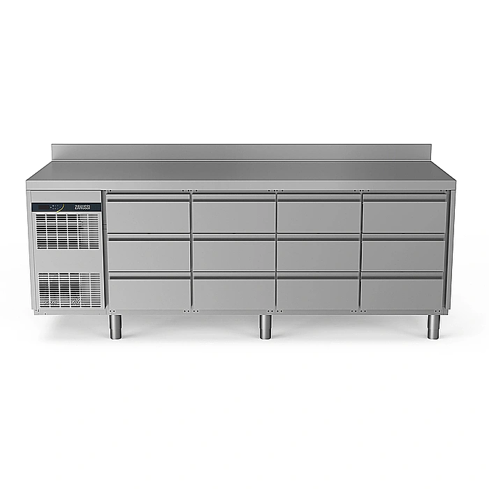 NPT Active HP<br>Tavolo refrigerato 590 lt, 12x1/3 cassetti, -2+10°C, alzatina
