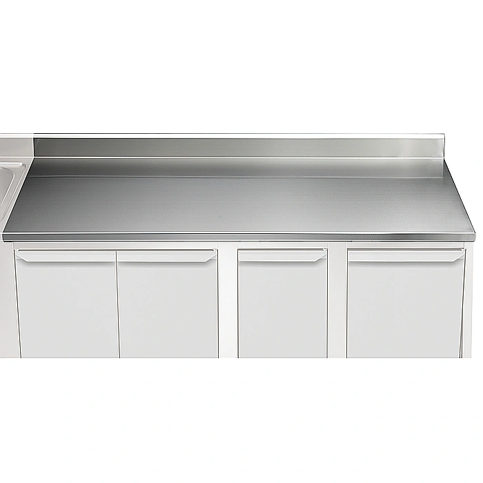 Preparazione Statica<br>Piano di lavoro con alzatina - 2300 mm