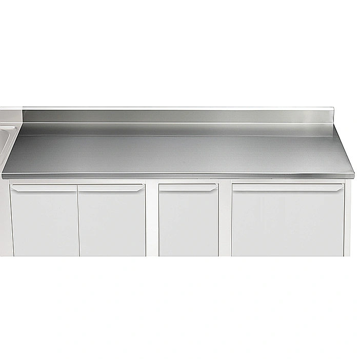 Preparazione Statica<br>Piano di lavoro con alzatina - 2700 mm