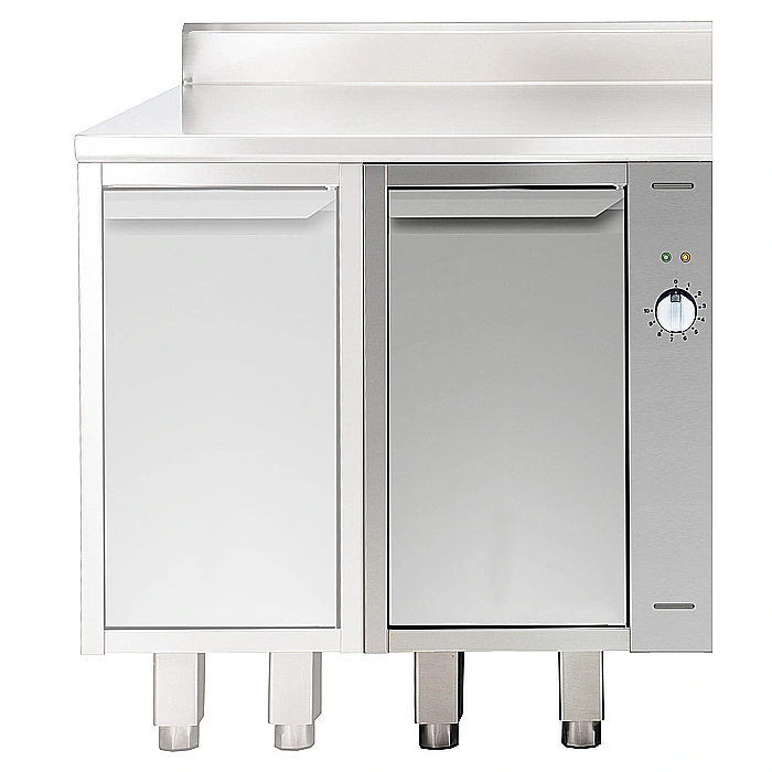 Preparazione Statica<br>Armadio caldo passante con 1+1 portina battente - 500 mm