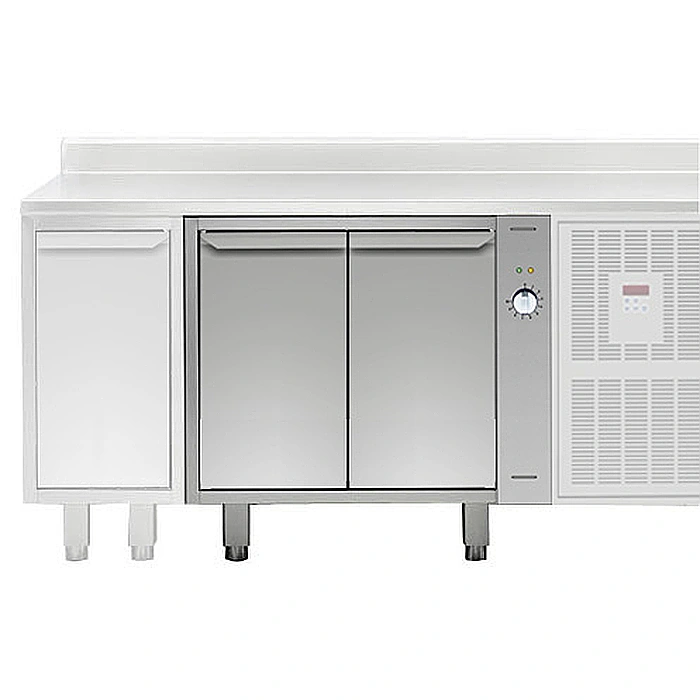 Preparazione Statica<br>Armadio caldo passante con 2+2 portine a battente - 900 mm