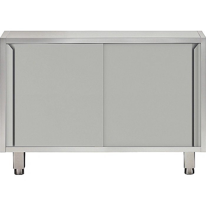 Rostfritt stål<br>Underskåp, 2 skjutdörrar, 1600 mm