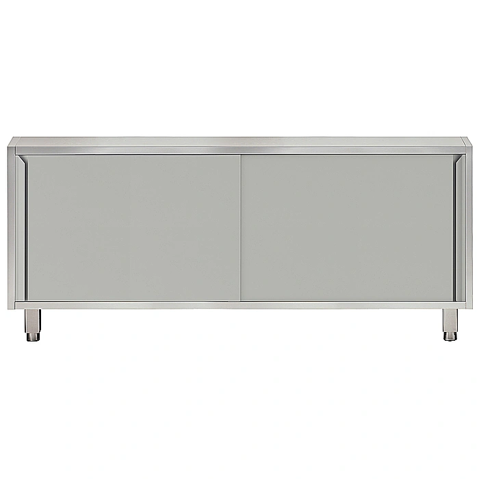 Rostfritt stål<br>Underskåp, 2 skjutdörrar, 2000 mm