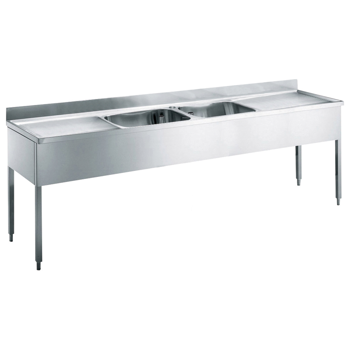 Standard Preparation<br>2400 mm Sink with 2 Bowls & 2 Drains