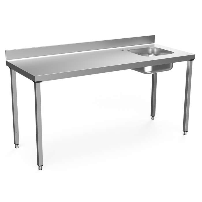Standard Preparation<br>1800 mm Work Table with Upstand - Right Bowl