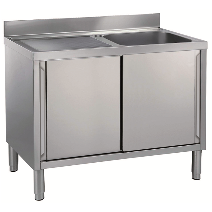 Standard Preparation<br>1200 mm Cupboard Sink with 1 Bowl & Left Drain