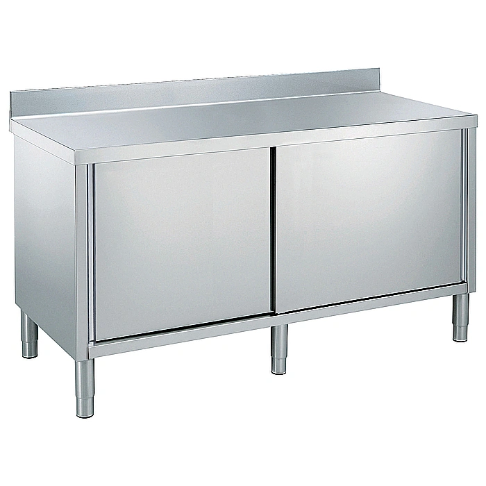 Preparazione Statica EB Line<br>Tavolo armadiato con alzatina h=100, da 1800 mm