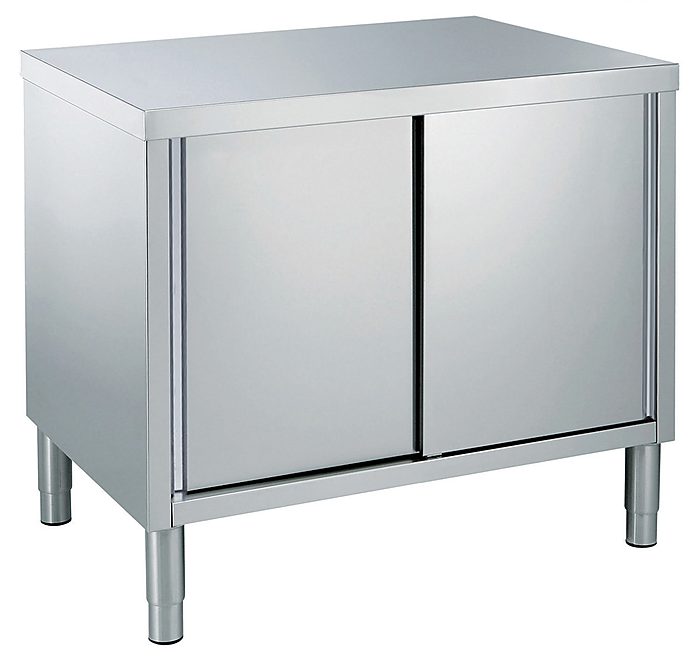 Preparazione Statica Standard<br>Tavolo armadiato con 1 ripiano e 2 porte scorrevoli, da 1200 mm