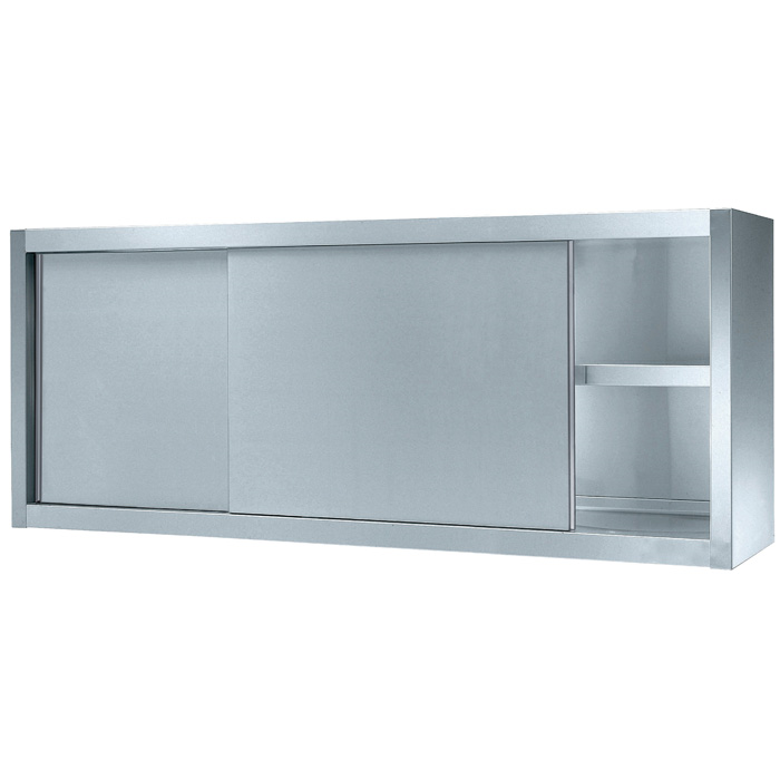 Stainless Steel Preparation<br>1600 mm Wall Cupboard with 2 Sliding Doors