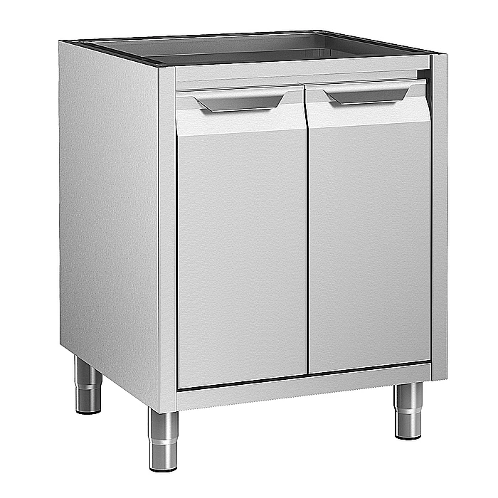 Preparazione Statica Standard<br>Vano armadiato senza top, 2 porte a battente e ripiano intermedio, 700 mm