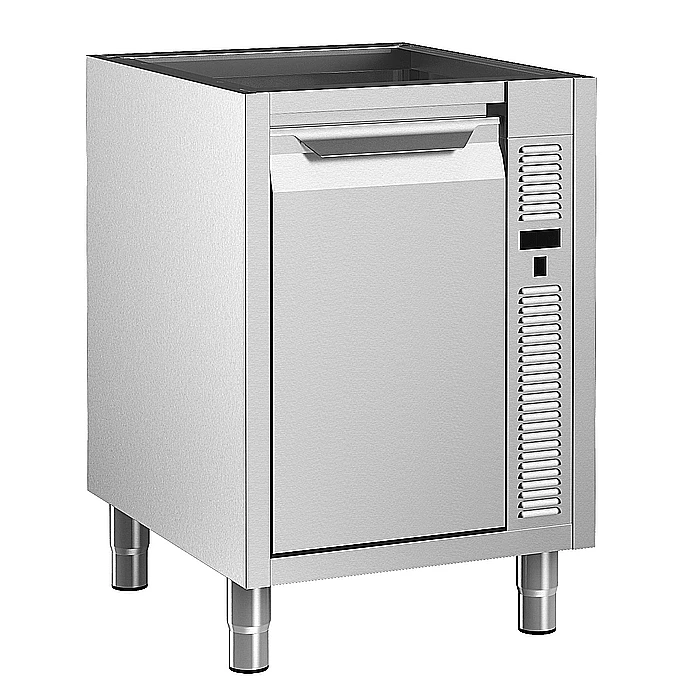 Preparazione Statica Standard<br>Vano armadiato caldo senza top con 1 porta a battente, 600 mm