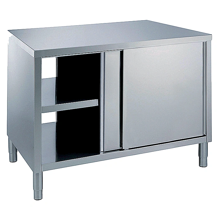 Preparazione Statica Standard<br>Tavolo armadiato passante, 1 ripiano e 4 porte scorrevoli, da 1000 mm