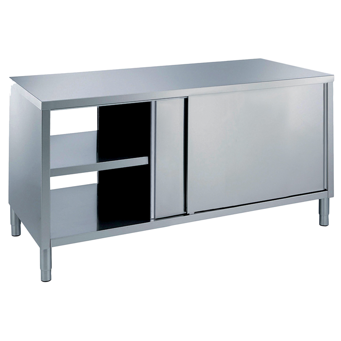 Standard Preparation<br>1400 mm Passthrough Worktop Cupboard with Shelf & Sliding Doors