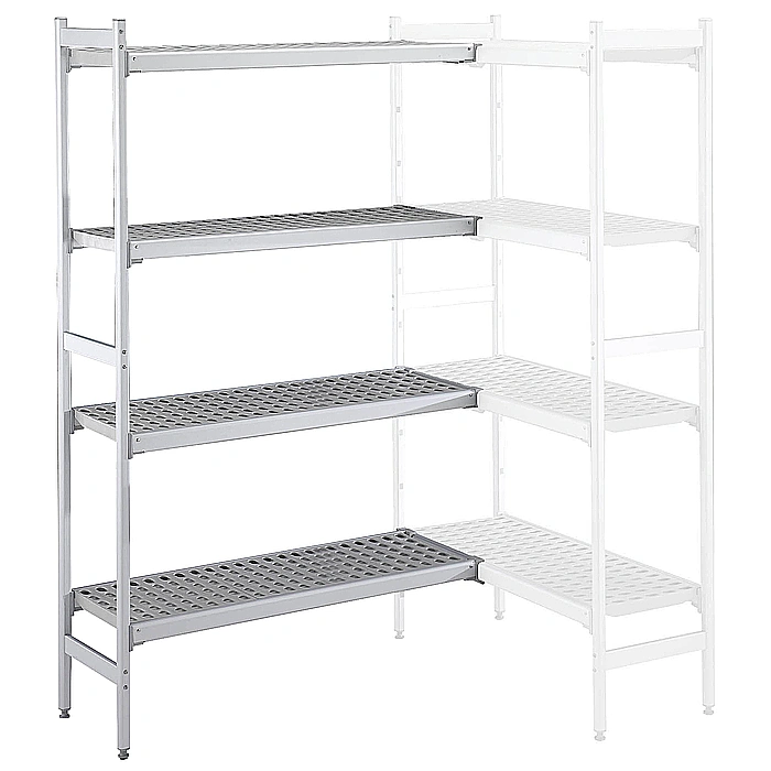 Preparazione Statica<br>Scaffale in alluminio ad angolo 373x1756x1700H mm