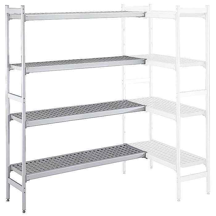 Preparazione Statica<br>Scaffale in alluminio ad angolo 373x2196x1700H mm