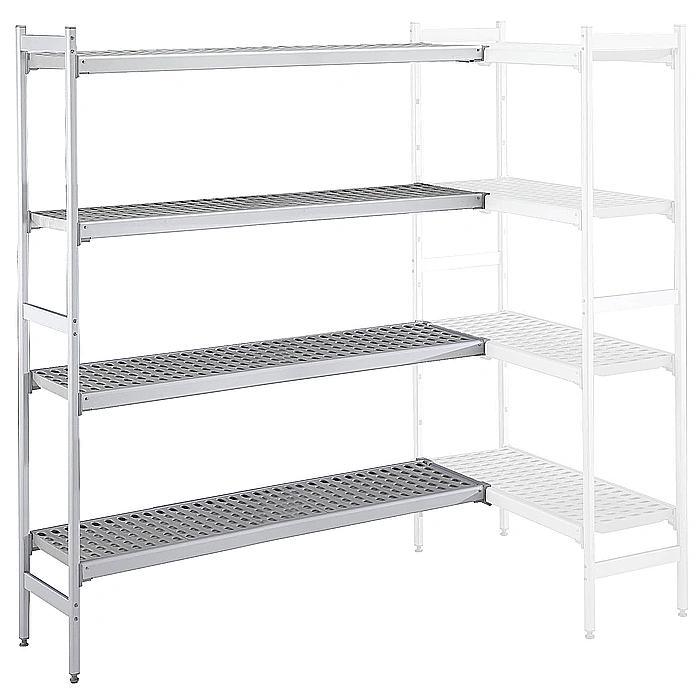 Preparazione Statica<br>Scaffale in alluminio ad angolo 373x2376x1700H mm