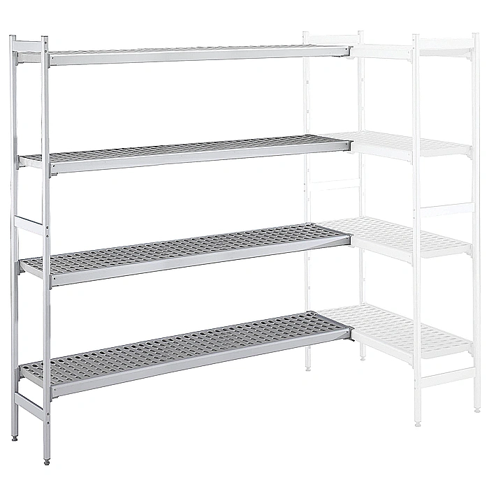 Preparazione Statica<br>Scaffale in alluminio ad angolo 373x2732x1700H mm
