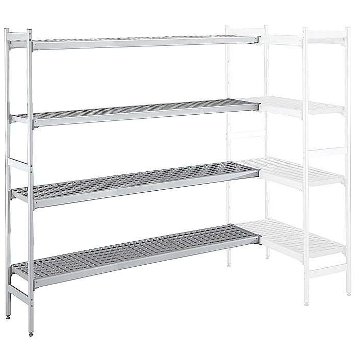 Preparazione Statica<br>Scaffale in alluminio ad angolo 373x2907x1700H mm