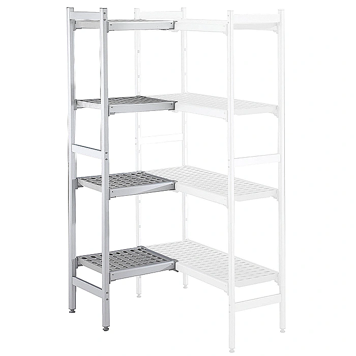 Preparazione Statica<br>Scaffale in alluminio ad angolo 475x744x1700H mm