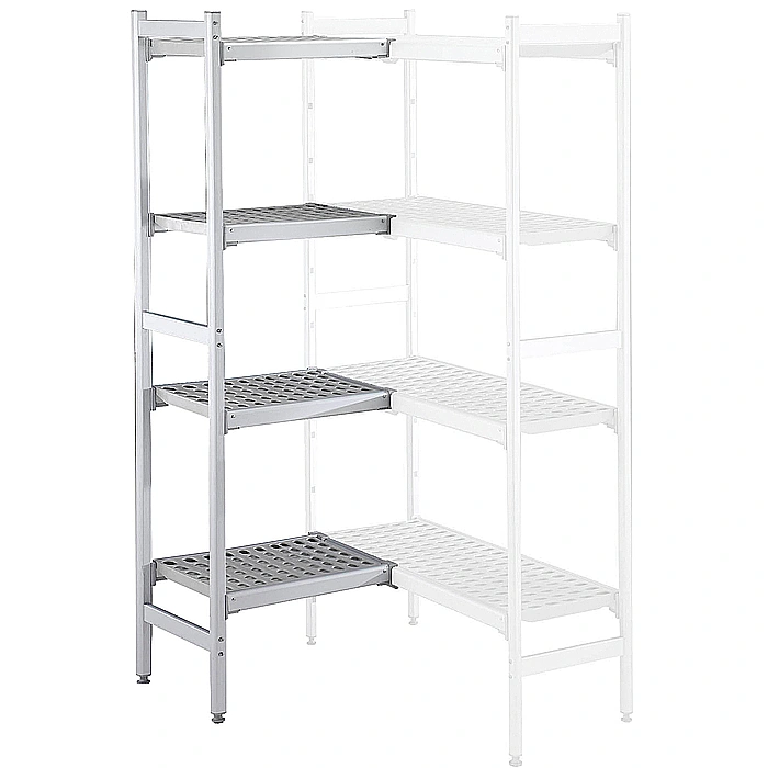 Preparazione Statica<br>Scaffale in alluminio ad angolo 475x834x1700H mm