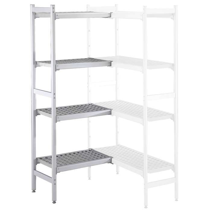 Preparazione Statica<br>Scaffale in alluminio ad angolo 475x1010x1700H mm