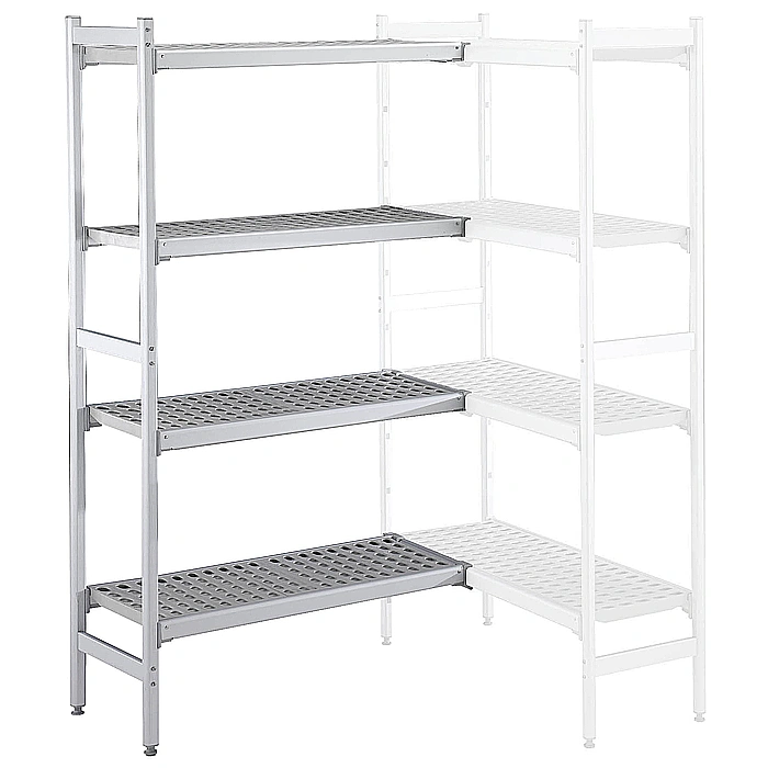 Preparazione Statica<br>Scaffale in alluminio ad angolo 475x1541x1700H mm