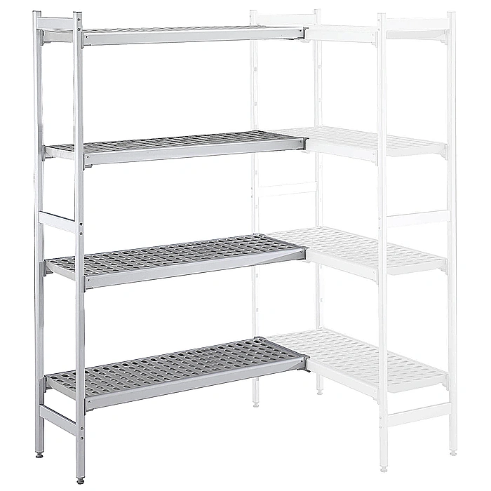 Preparazione Statica<br>Scaffale in alluminio ad angolo 475x1756x1700H mm