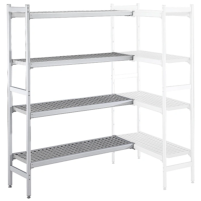 Preparazione Statica<br>Scaffale in alluminio ad angolo 475x2020x1700H mm