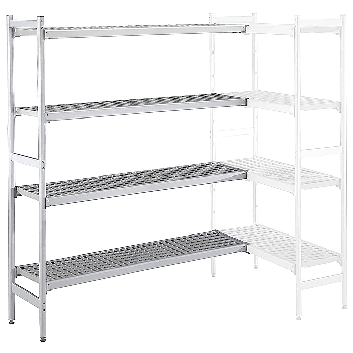 Preparazione Statica<br>Scaffale in alluminio ad angolo 475x2376x1700H mm