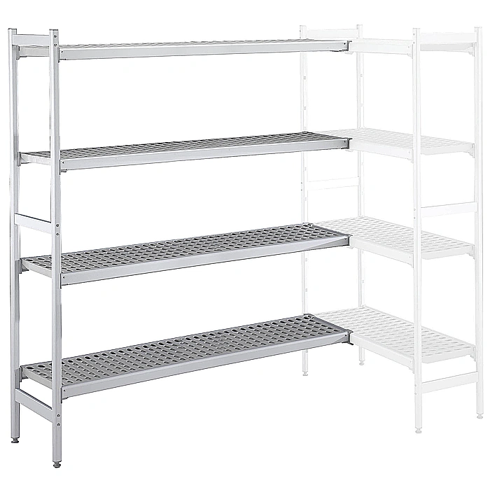 Preparazione Statica<br>Scaffale in alluminio ad angolo 475x2552x1700H mm
