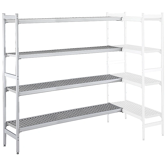 Preparazione Statica<br>Scaffale in alluminio ad angolo 475x2907x1700H mm