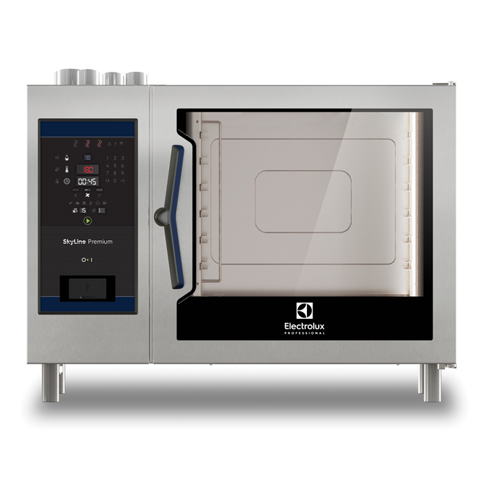 SkyLine Premium<br>Forno digitale con boiler, gas 6 GN 2/1